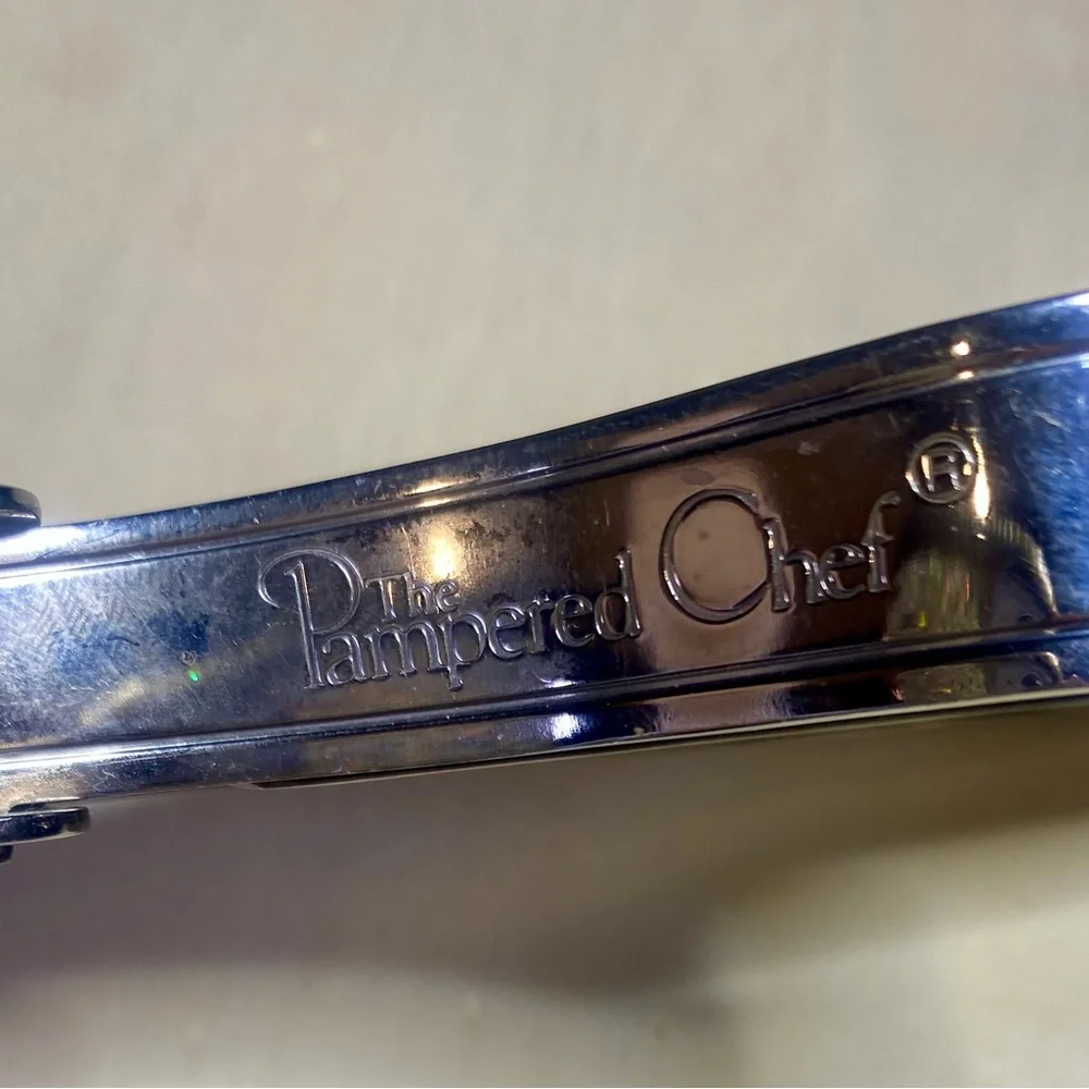 Pampered Chef Large Stainless‎ Double Spoon Serving Tongs